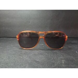 Century Amber Orange Aviator Sunglasses, Dark Lenses, Unisex Style